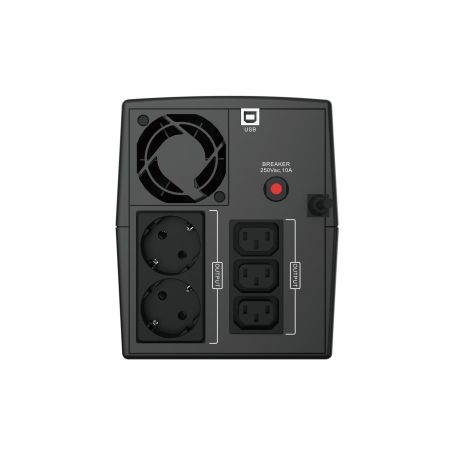 Conceptronic ZEUS 1200VA 720W UPS, IEC + schuko socket - ZEUS03EM