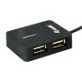 Equip 4 Ports Travel USB Hub - provides your PC or notebook with 4 extra USB 2.0 ports to connect your USB devices  - 128952
