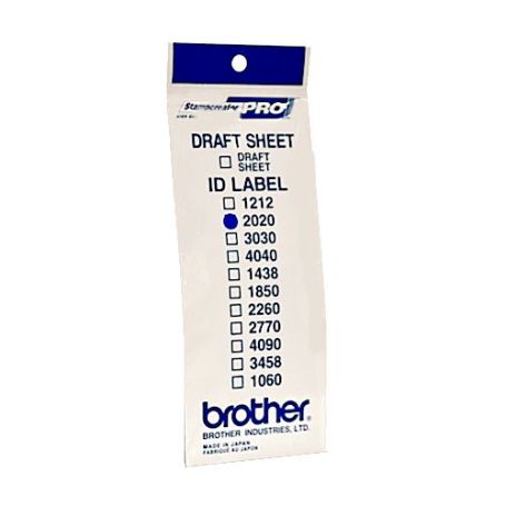 Brother Etiquetas de identificação ID2020 (20X20) 1 Bolsa de 12 folhas  -