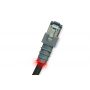 PatchSee patch cord, CAT 6 U-FTP Cu, LSZH, AWG 26, length 4.9 m, grey boot, black cable, packaging unit 6 pcs.
