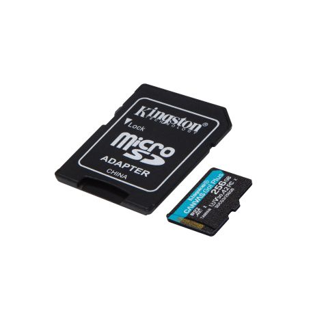 Kingston Micro SDXC 256GB Canvas Go Plus 170R A2 U3 V30 Card + ADP	 - SDCG3 256GB