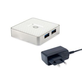 Conceptronic HUBBIES 4-Port USB 3.0 Hub with Power Adapter - HUBBIES03W