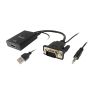Equip VGA to HDMI Adapter with Audio, Black - 119038