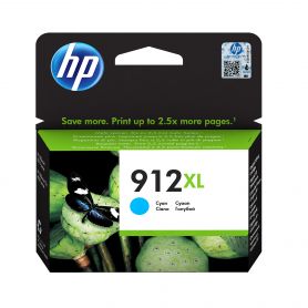 HP 912XL High Yield Cyan Original Ink Cartridge - 3YL81AEBGY