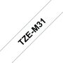 Brother Fita Laminada de 12mm - Mate Preto para P-Touch - TZEM31
