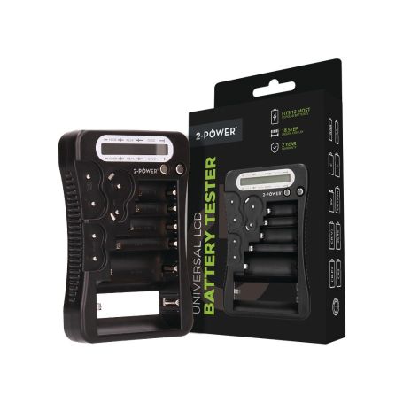 Power Battery Tester 2-Power  - Battery Tester - AA,AAA,C,D,9V,Coin Cell BTH0004A