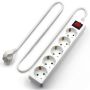 RÉGUA 5 TOMADAS C  INTERRUPTOR 1.5m EWENT EW3916