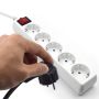 RÉGUA 5 TOMADAS C  INTERRUPTOR 1.5m EWENT EW3916