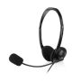 EWENT Headsets com microfone para smartphone e tablet, cabo 1.8m - EW3567