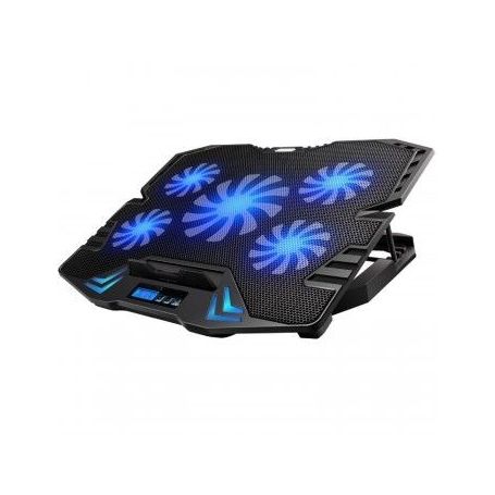EWENT Base de Refrigeração para Portátil com 5 ventoinhas, 2 Portas USB, 5 velocidades e 2 modos de arrefecimento - EW1259