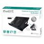 EWENT Base de Refrigeração para Portátil com 1 ventoinha grande e 2 portas USB, até 17'' - EW1258