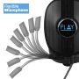 EWENT Headset Gaming com microfone para PC e Consola, Led´s RGB, 2xjack 3.5mm + USB - PL3321