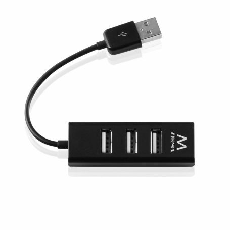 HUB USB2.0 4P. EWENT EW1123 PRETO