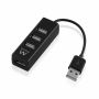 HUB USB2.0 4P. EWENT EW1123 PRETO