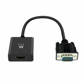 EWENT Cabo Conversor VGA macho - HDMI fêmea com audio 0.20m - EW9866