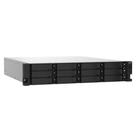 QNAP 12-Bay AL324 quad-core 1.7 GHz rackmount NAS with 250W, 4GB, SATA 6Gb s, 2x 10GbE SFP+, 2x 2.5GbE, 1x PCIe Gen2 x2 slot
