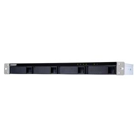 QNAP 4-bay 1U rackmount SATA JBOD expansion unit with a QXP-400eS-A1164 PCIe SATA host card and 1 SFF-8088 - TL-R400S