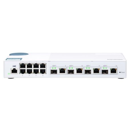 QNAP QSW-M408-4C, 8 port 1Gbps, 4 port 10G SFP+  NBASE-T Combo, web management switch