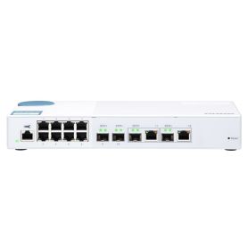 QNAP QSW-M408-2C, 8 port 1Gbps, 2 port 10G SFP+  NBASE-T Combo, 2 port 10G SFP+, web management switch