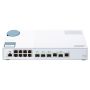 QNAP QSW-M408-2C, 8 port 1Gbps, 2 port 10G SFP+  NBASE-T Combo, 2 port 10G SFP+, web management switch