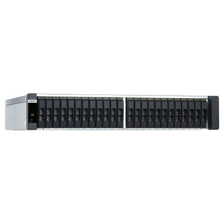 QNAP 24-Bay Enterprise ZFS NAS, SAS 12G 6G, Xeon D-2142IT 1.9GHz, 96GB RAM, 7-LAN (4 SFP+   3 RJ45 for Each Controller)