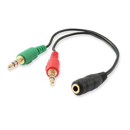 ADAPTADOR HEADSET EWENT 1x 3.5mm  2x 3.5mm EC1642