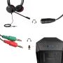 ADAPTADOR HEADSET EWENT 1x 3.5mm  2x 3.5mm EC1642