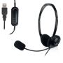 EWENT Headsets USB com microfone e controlo de volume, cabo 2.1m - EW3568