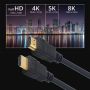 EWENT Cabo HDMI 2.1 de ultra alta velocidade 8K com Ethernet 1.0 m, preto, 8K@60Hz, HDR - EC1320