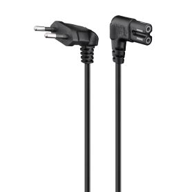 EWENT Cabo Alimentação Euro 90° para IEC C7 90°, 1.80m - EC1917