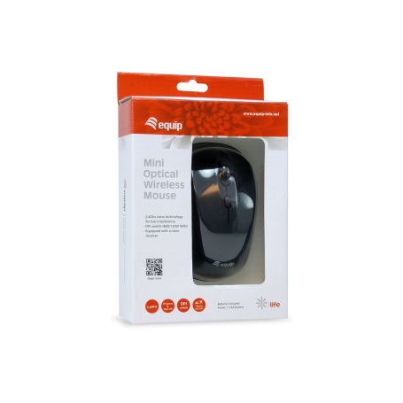Equip Mini Optical Wireless  Mouse, Black - 245108