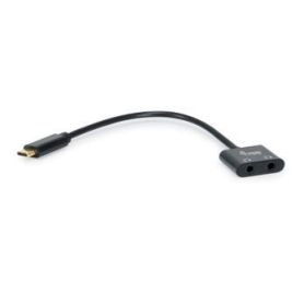 Equip USB-C to Dual 3.5mm Audio DAC Adapter - Black - 133469