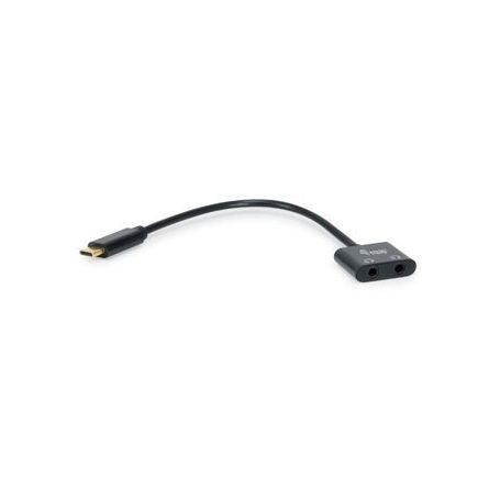 Equip USB-C to Dual 3.5mm Audio DAC Adapter - Black - 133469