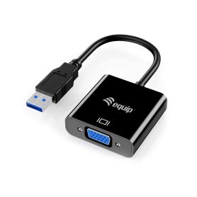 ADAPTADOR USB3.0  VGA C AUDIO 1080P EQUIP 133384