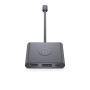 Dell Adapter USB-C to HDMI DP - USB-C macho para HDMI, DisplayPort, USB-C fêmea - 18 cm - suporte de 4K