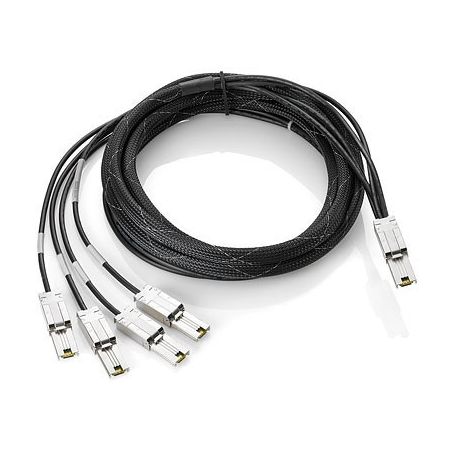 HPE HP 4m Ext Mini-SAS to 4x1 Mini-SAS Cable - AN976A