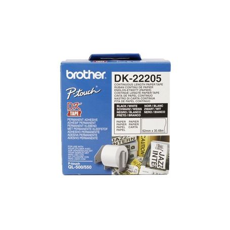 ROLO PAPEL BROTHER DK22205  62mm x 30,48m