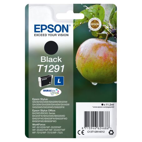 Epson Tinteiro Preto T1291 Tinta DURABrite Ultra (c alarme RF+AM) - C13T12914022