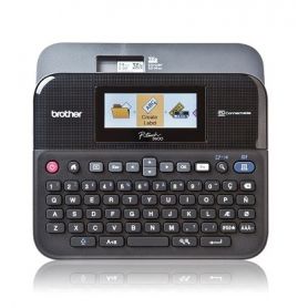 Brother P-TOUCH PT-D600VP - Rotuladora. Fitas TZe de 3,5mm, 6, 9, 12, 18 e 24 mm, teclado QWERTY e numérico, visor LCD