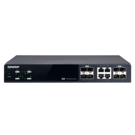 QSW-M804-4C, Management Switch, 8 port of 10GbE port speed, 4 port SFP+, 4 port SFP+  NBASE-T Combo