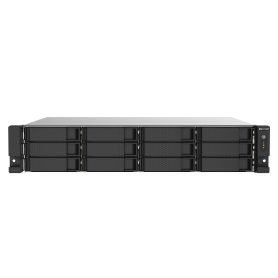 12-bay rackmount NAS, AMD Ryzen V1000 series V1500B 4C 8T 2.2GHz, 8GB, 2x2.5GbE LAN, 2x PCIe 3.0 x 4 slots, USB 3.2 Gen2, 2x550W