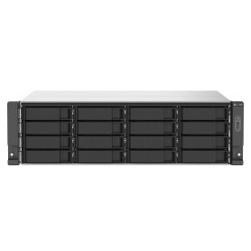 16-bay rackmount NAS, AMD Ryzen V1000 series V1500B 4C 8T 2.2GHz, 16GB, 2 x 2.5GbE LAN, 2xPCIe 3.0x4 slots, USB 3.2 Gen2, 2x550W