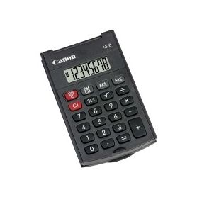 Canon Calculadora de Bolso AS-8 HB Ecológica - Calculadora portátil de 8 dígitos com design em arco - 4598B001AB