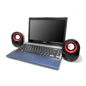 Stereo 2.0 Speaker, Black + Red - 245332