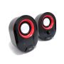 Stereo 2.0 Speaker, Black + Red - 245332