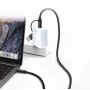 EWENT Cabo de carregamento USB-C 2 em 1, USB-C para USB-C+USB-A, 1 metro - EW9918