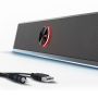 EWENT Coluna soundbar RGB Gaming, 6W RMS, control volume, alimentação USB, conexão bluetooth - EW3525