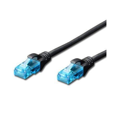 EWENT Cabo de rede Cable CAT 5e U UTP 1.0m preto - IM1153