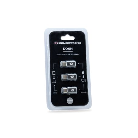 Conceptronic DONN USB-C to Micro USB OTG Adapter 3-Pack  - DONN05G