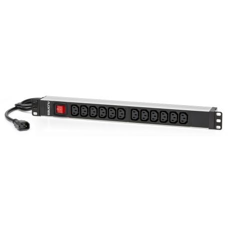 Unidade de Distribuição de Energia Salicru SPS 12F PDU C13 C14 - Entrada IEC C14, Saída IEC C13 (12 Saídas) - 680CA000002
